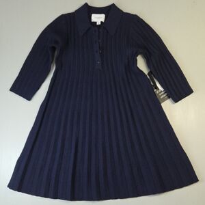 POMANDER PLACE Navy Knit Landry Dress
